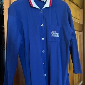 Game Day Clothing Co Patriots Rib Knit Button Down Size XL
